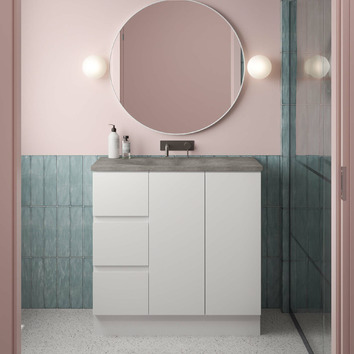 Cm Satori Fingerpull White Floorstanding Vanity Unit The Build By