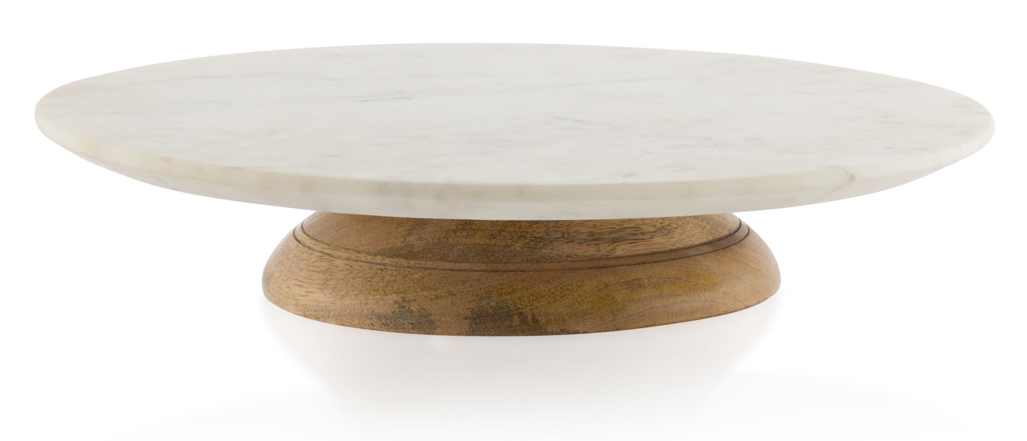NEW Marble Lazy Susan On Mango Wood Swivel Base eBay