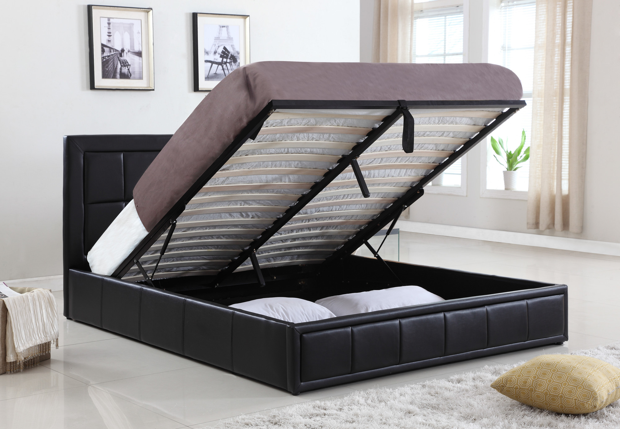 Bed Frame With Lift Up Storage Photos Cantik