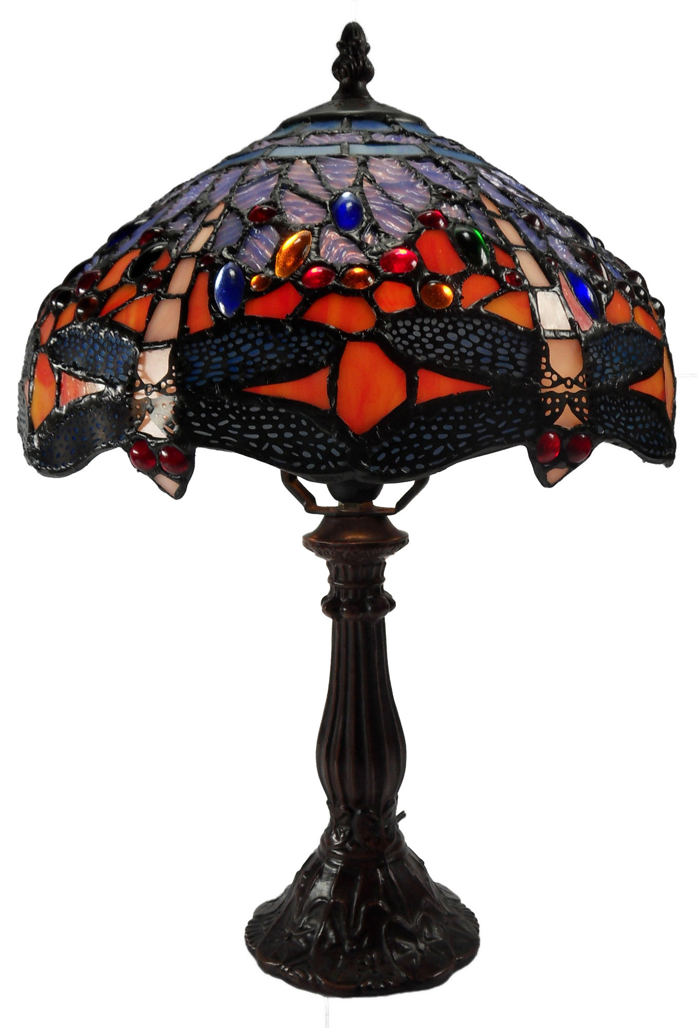 NEW Orange Dragonfly Leadlight Table Lamp eBay