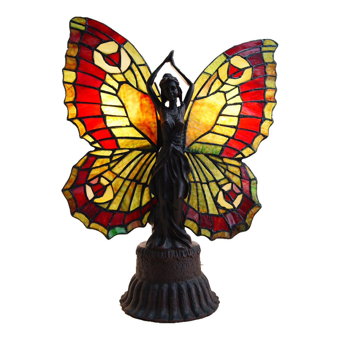 NEW Vivid Fairy Angel Tiffany Stained Glass Accent Lamp | eBay