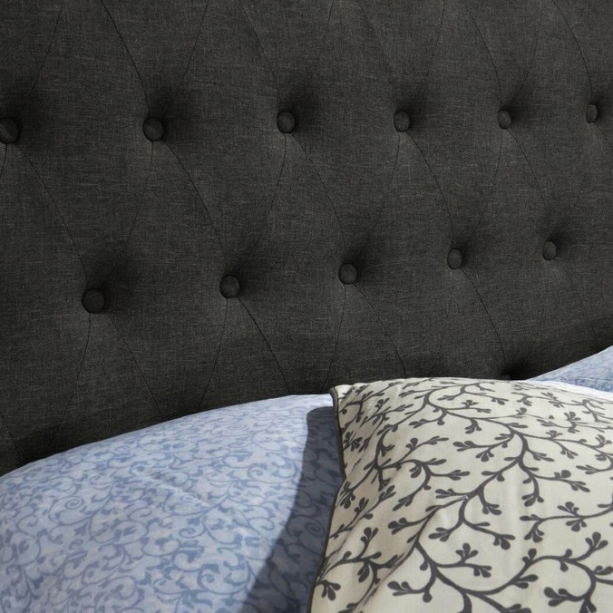 NEW Normanii Linen Wooden Bed Head