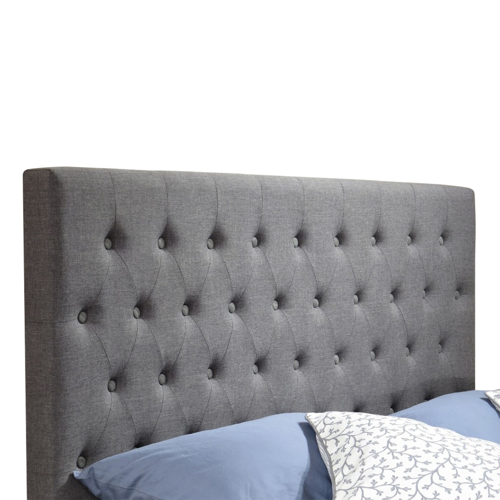 NEW Normanii Linen Wooden Bed Head