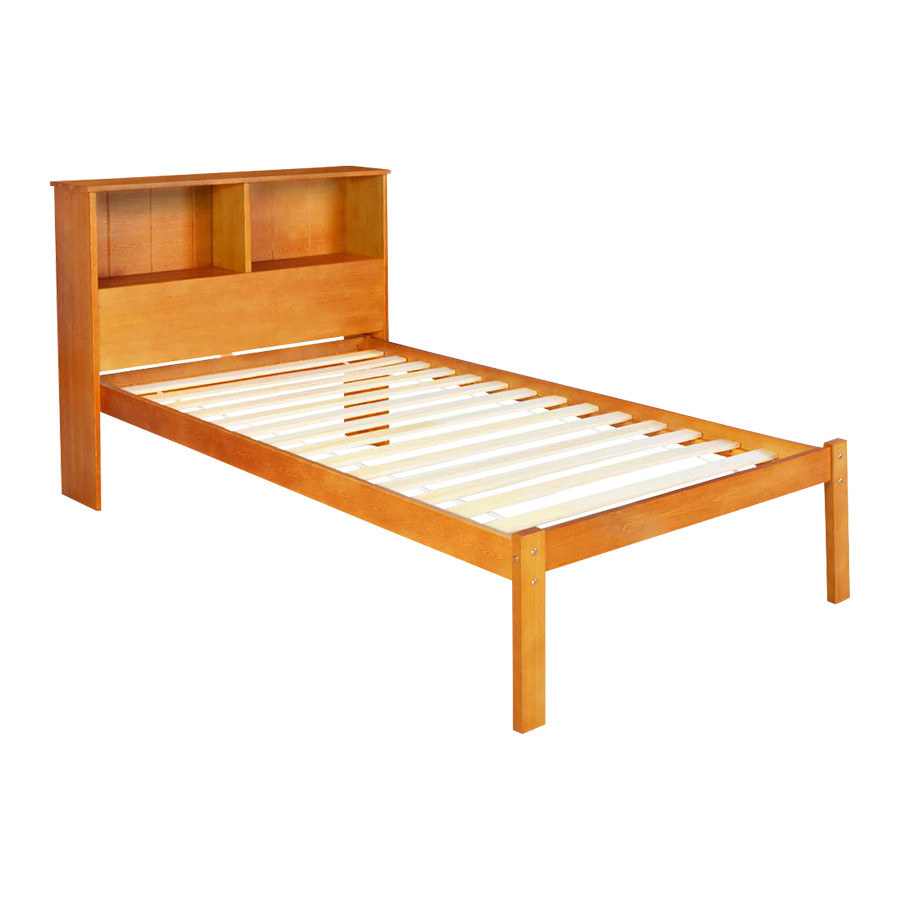 NEW Single Pine Wood Bed Frame & Storage Shelf eBay