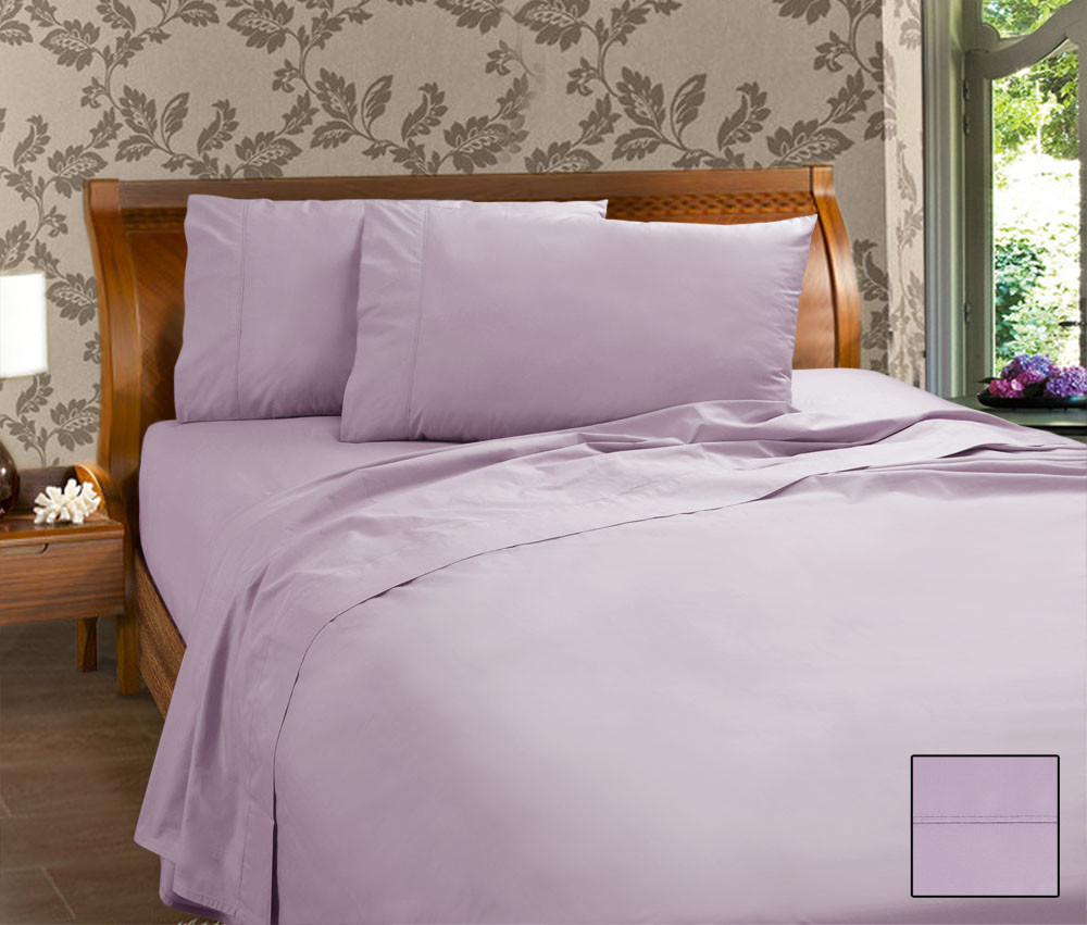 NEW 225 Thread Count Percale Cotton and Polyester Sheet Set | eBay