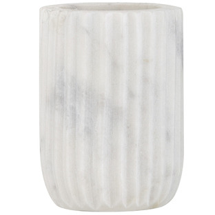 White Issey Marble Toothbrush Holder 
