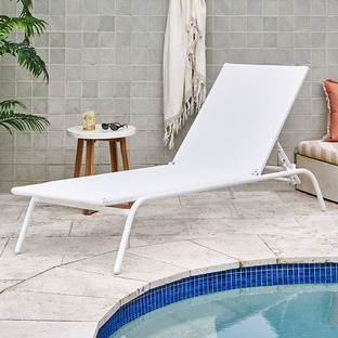 Malu Steel & Textilene Outdoor Sun Lounges (Set of 2)