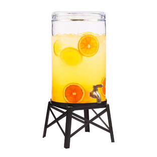 Refresh 8L Glass Drink Dispenser with Stand 