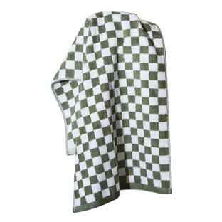 Checkered Cotton Bathroom Towels 
