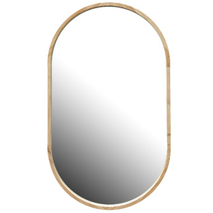 Tate Oval Wooden Framed Wall Mirror 