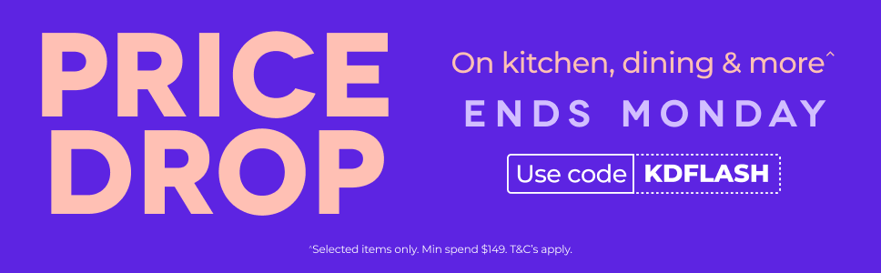 Price drop on kitchen, dining & more. Ends Monday. Use code KDFLASH