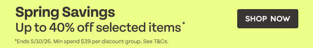 Spring Savings Up to 40% off