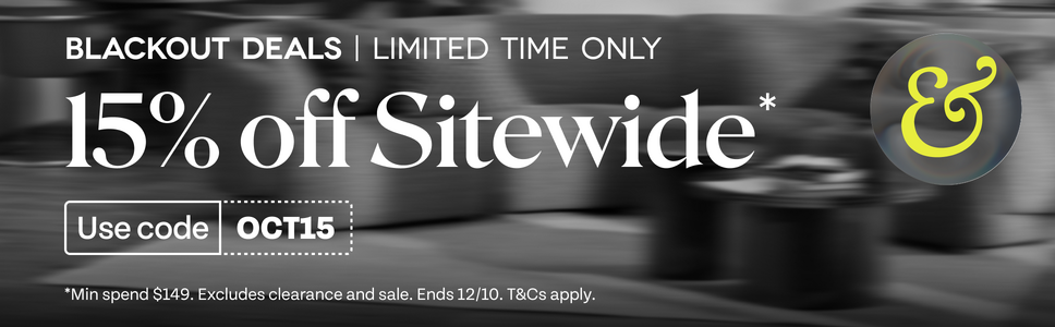 Blackout Deals. Limited time only. 15% off Sitewide. Use code OCT15