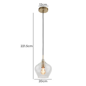 Clear glass mini on sale pendant light