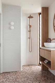 Modern Curvy Bronze Ensuite