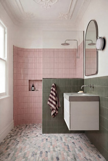 Blush & Green Bathroom
