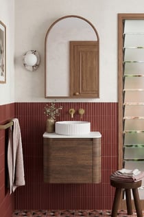 Earthy Mid-Century Bathroom