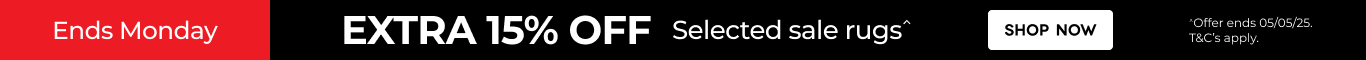 15% off selected sale rugs