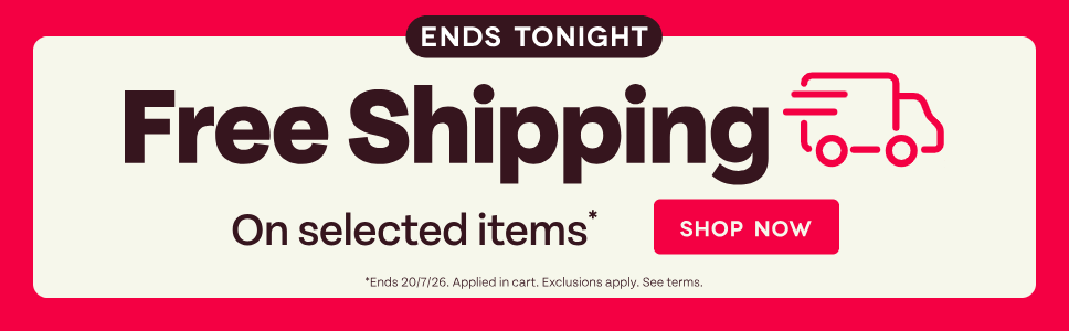 Ends Tonight. Free Shipping on selected items