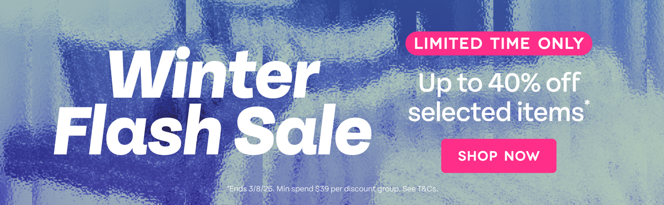 Winter Flash Sale. Limited Time Only. Up to 40% off selected items.