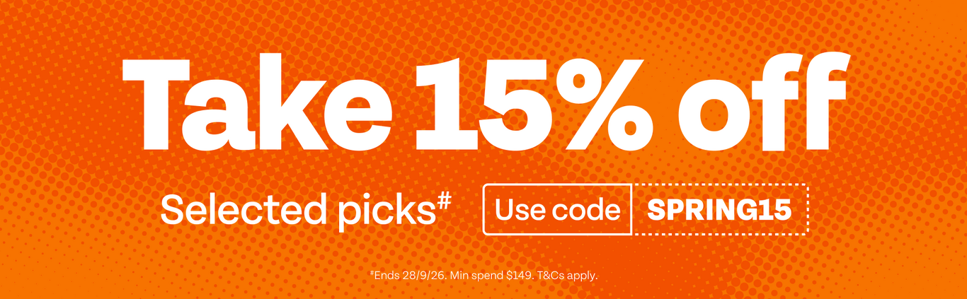 Take 15% off selected picks. Use code SPRING15