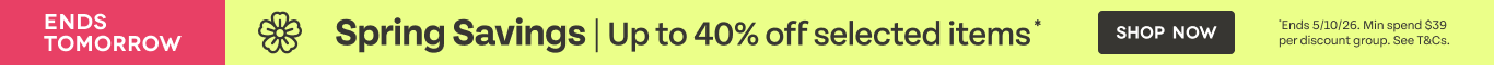 Spring Savings Up to 40% off