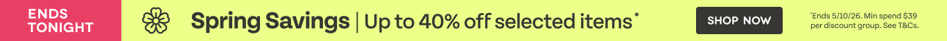Spring Savings Up to 40% off