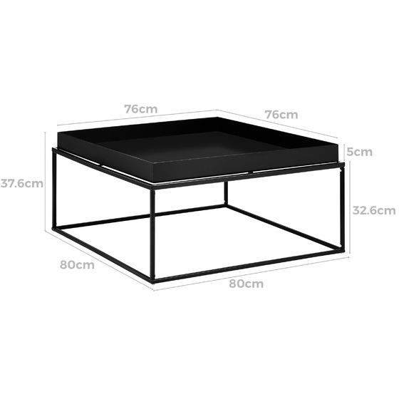 Loft23bytemple Webster Como Tray Top, Steel Tray Top Coffee Table
