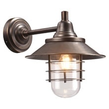 Epping Brass & Glass Outdoor Wall Light