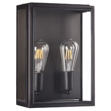 Kent 2 Light Brass & Glass Outdoor Wall Light