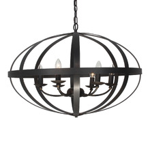 Lincon Iron 6 Light Pendant