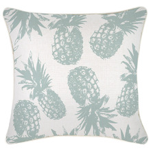 Pineapples Piped Square Outdoor Cushion