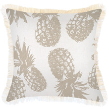 Pineapples Fringed Square Outdoor Cushion