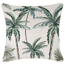 Palm Tree Paradise Piped Outdoor Cushion