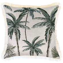 Palm Tree Paradise Fringed Outdoor Cushion