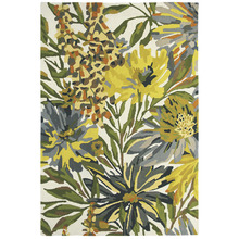Maize Floreale Hand-Tufted Wool Rug