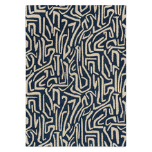 Blue Melodic Hand-Tufted Outdoor Rug