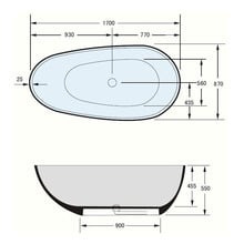 Bahama 1700 Free-standing Bath