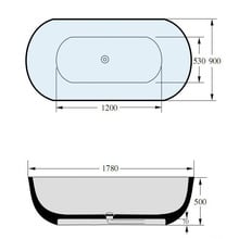 Nero 1780mm Stone Bath