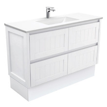 Vanessa Hampton 1200mm White Freestanding Vanity Unit