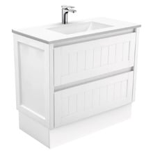 Vanessa Hampton 900mm White Freestanding Vanity Unit