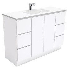 Vanessa Fingerpull 1200mm Gloss White Freestanding Vanity