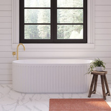 Eleanor Gloss White Acrylic Fluted Freestanding Bath