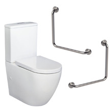 Alix-2 Ambulant Care Back To Wall Toilet Suite & Grab Rail Package