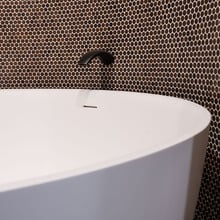 Shinto 1350mm Round Stone Bath Tub With Overflow