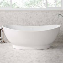 Antonia 1550mm Stone Bath Tub With Overflow