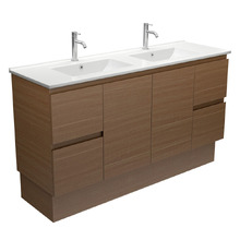 Dolce 1500mm Walnut Freestanding Double Vanity