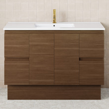 Dolce 1200mm Walnut Freestanding Single Vanity