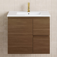 Dolce 750mm Walnut Wall Hung Single Vanity
