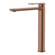 Empire Slim Brushed Copper Tall Basin Mixer
